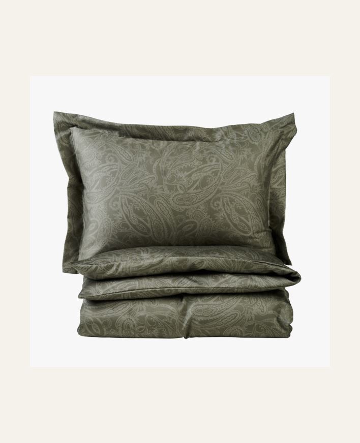 Pussilakanasetti egyptinpuuvillaa oliivinvihreä - 230x220 cm oliivinvihreä - 1