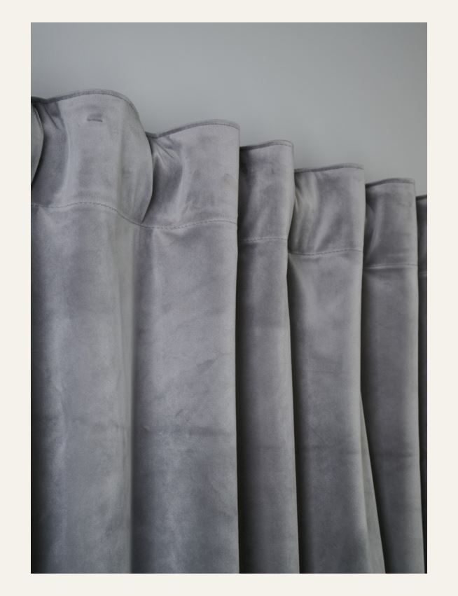 Verho vaaleanharmaa - 2