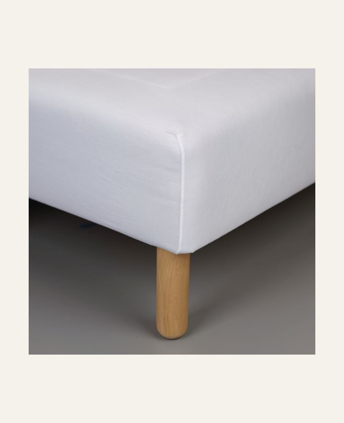 Muotoonommeltu aluslakana valkoinen - 90x200 cm valkoinen - 1
