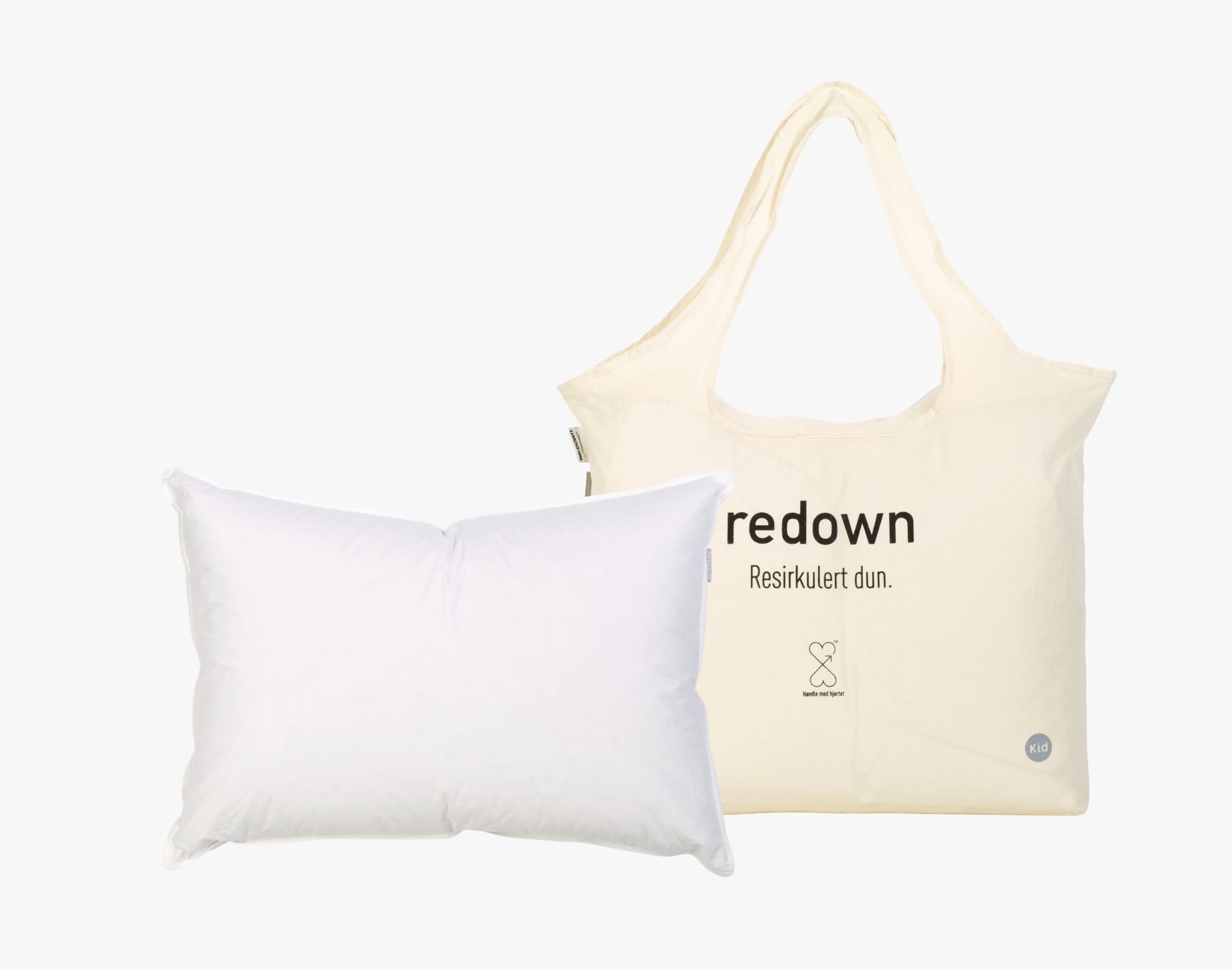 Keskikorkea untuvatyyny valkoinen - 3