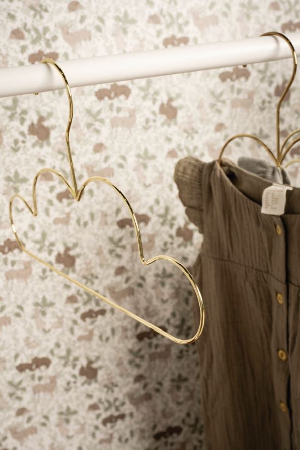 Vaateripustin, 3 kpl kulta - 2