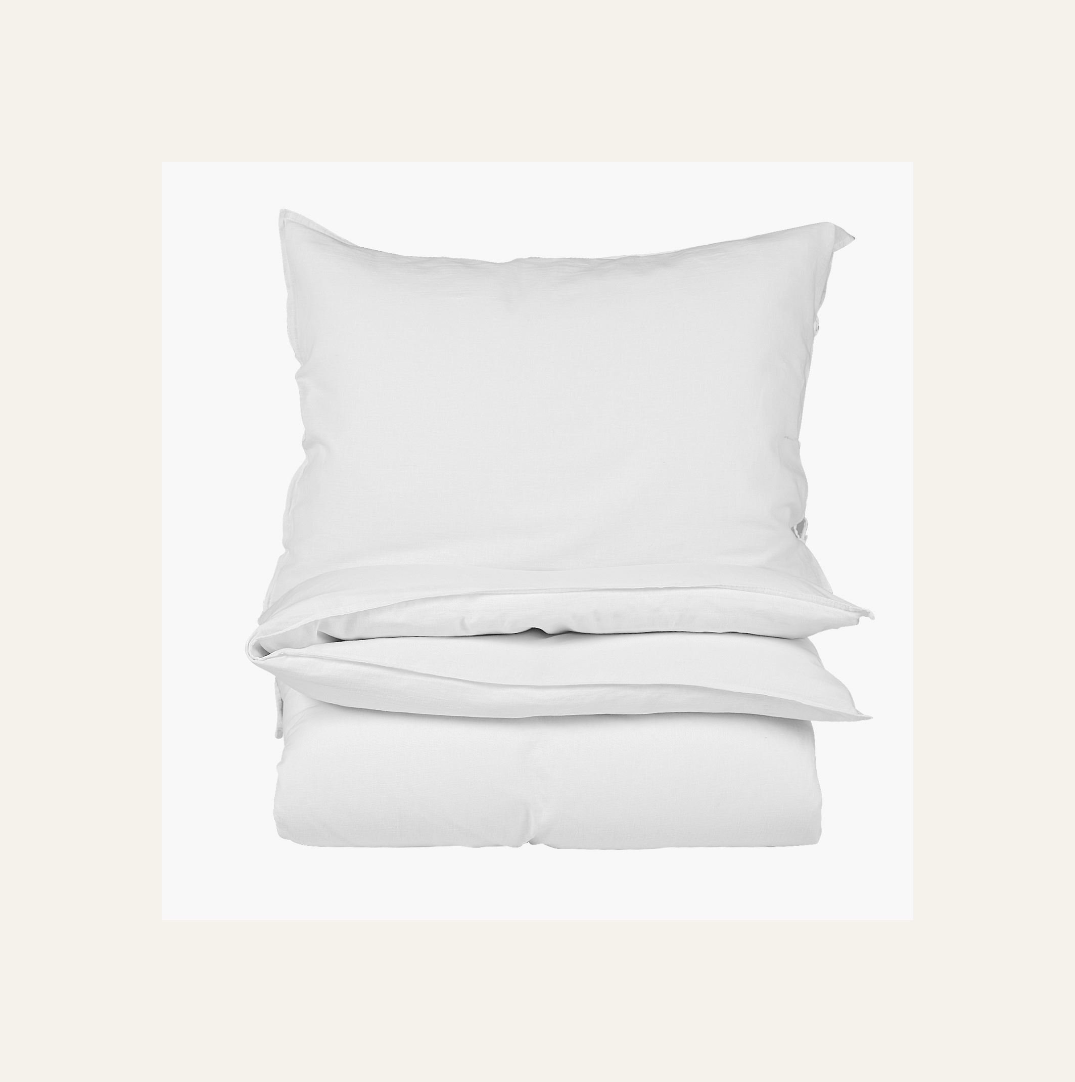 Pussilakanasetti puolipellavaa valkoinen - 2