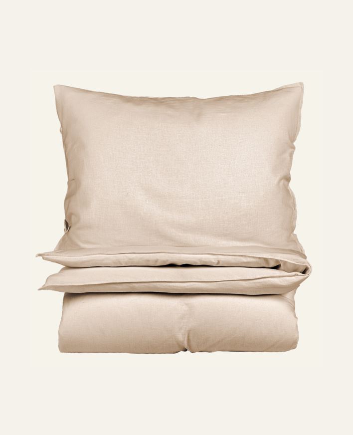 Pussilakanasetti puolipellavaa luonnonväri - 150x210 cm luonnonväri - 1