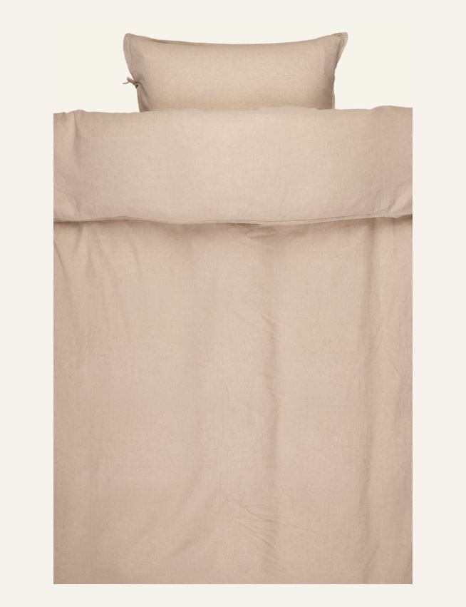 Pussilakanasetti puolipellavaa luonnonväri - 2