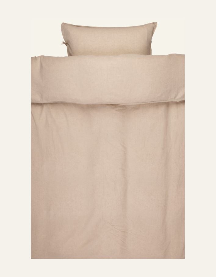 Pussilakanasetti puolipellavaa luonnonväri - 2