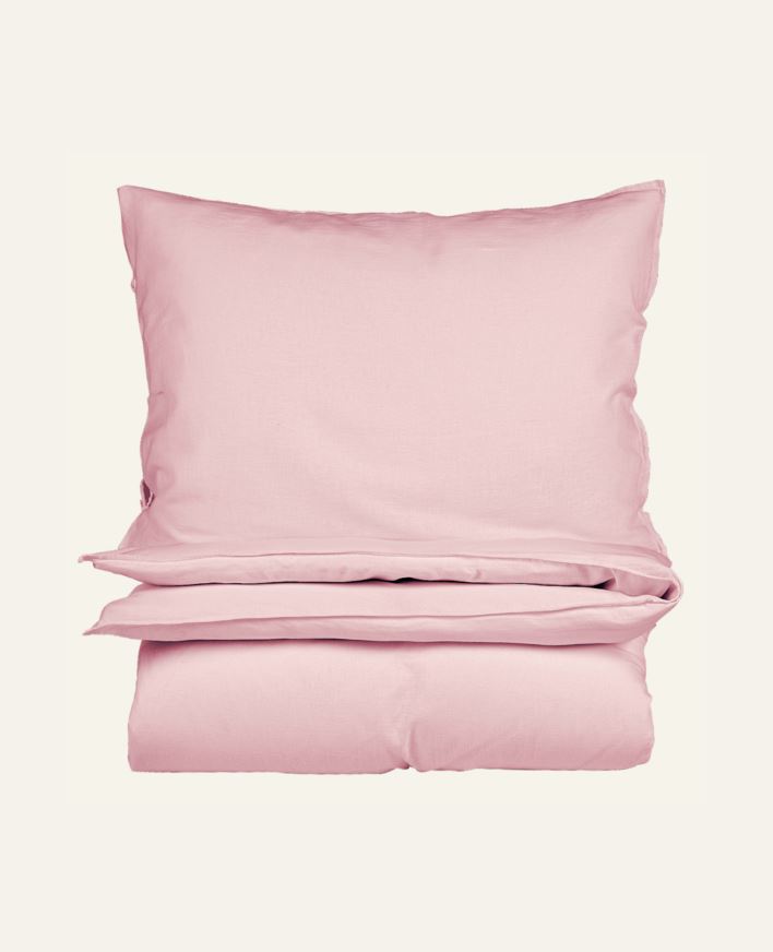 Pussilakanasetti puolipellavaa puuteriroosa - 150x210 cm/50x60 cm puuteriroosa - 1