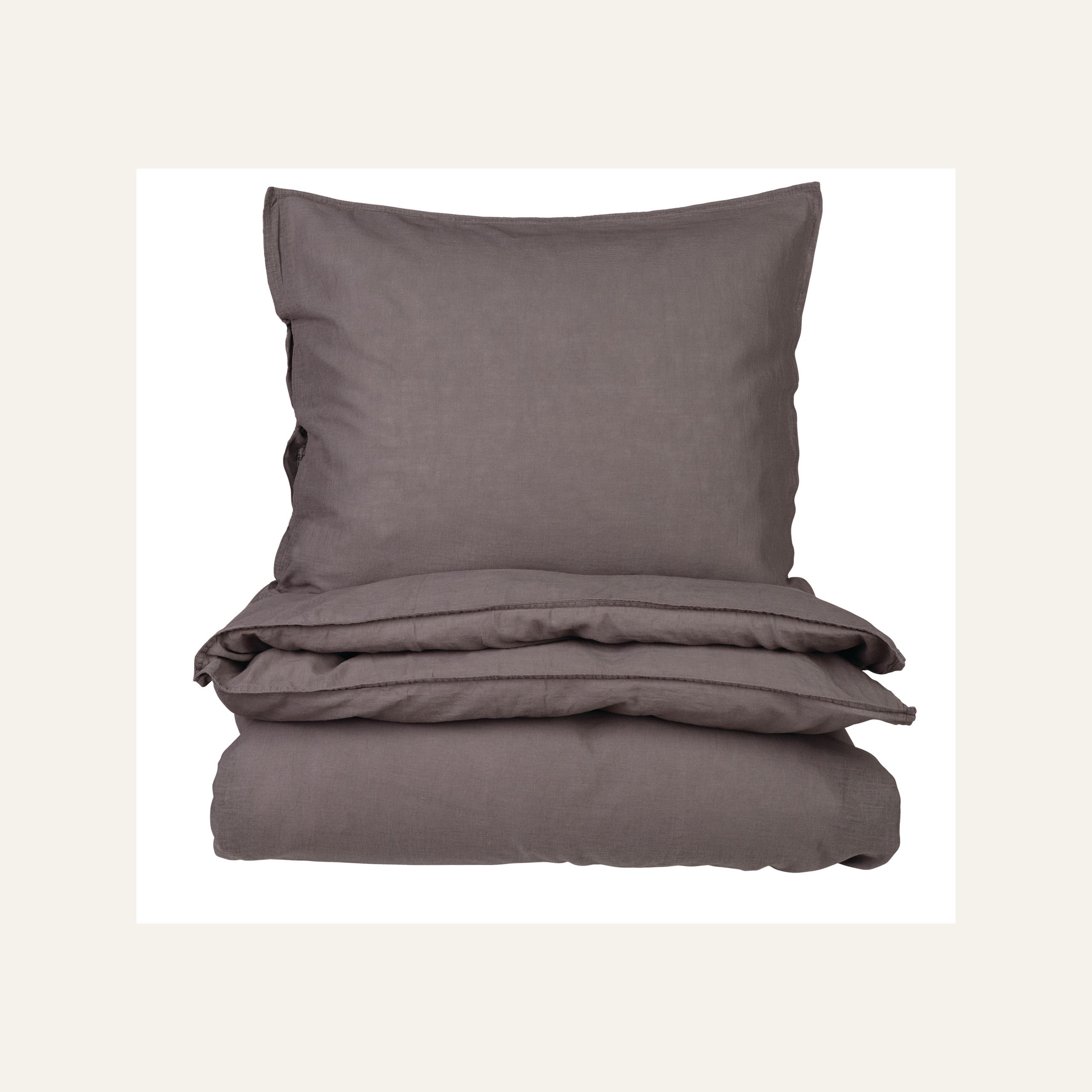 Pussilakanasetti puolipellavaa tummanharmaa - 3