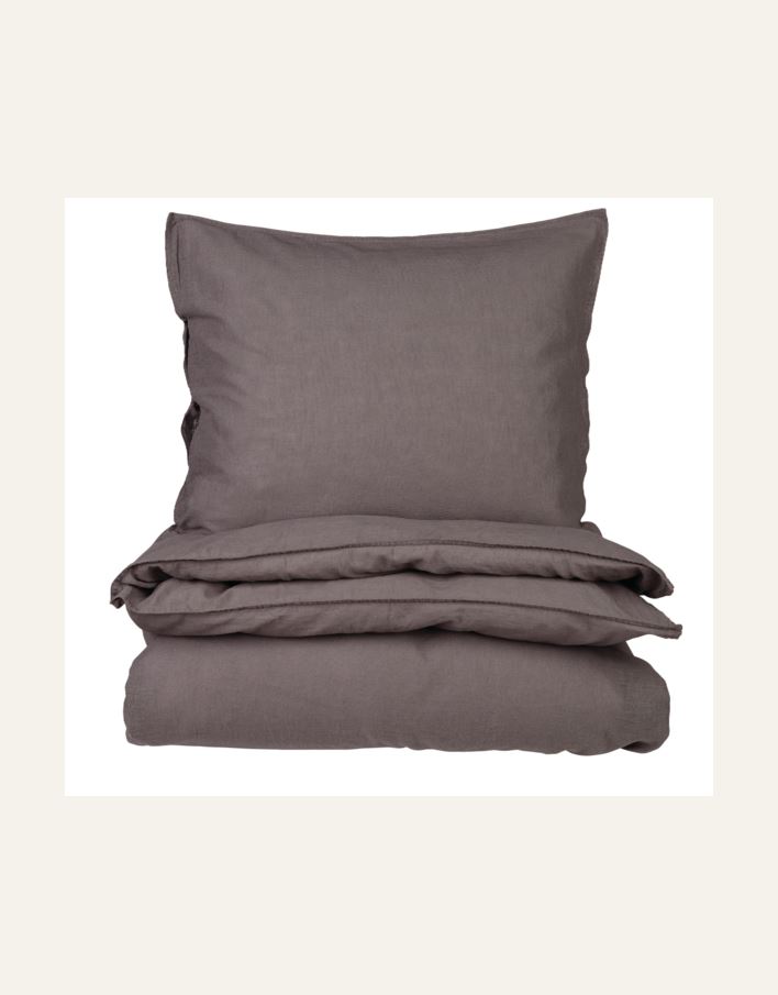 Pussilakanasetti puolipellavaa tummanharmaa - 3