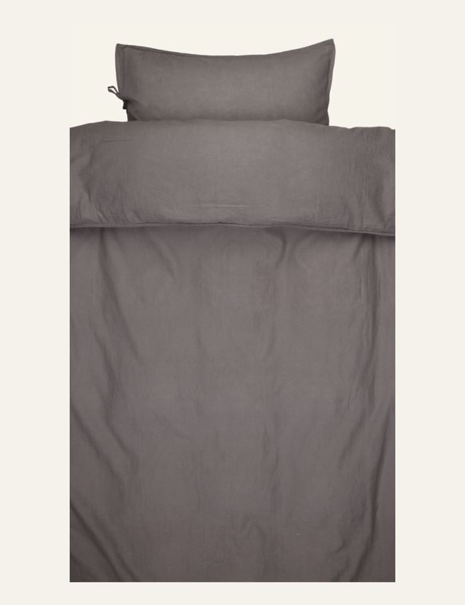 Pussilakanasetti puolipellavaa tummanharmaa - 2