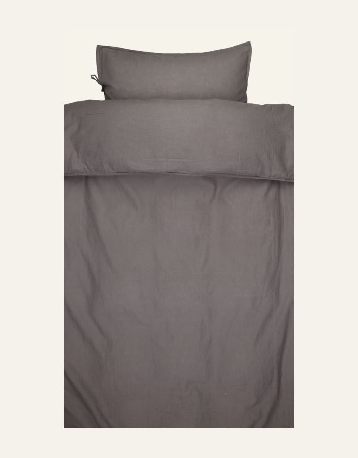 Pussilakanasetti puolipellavaa tummanharmaa - 2