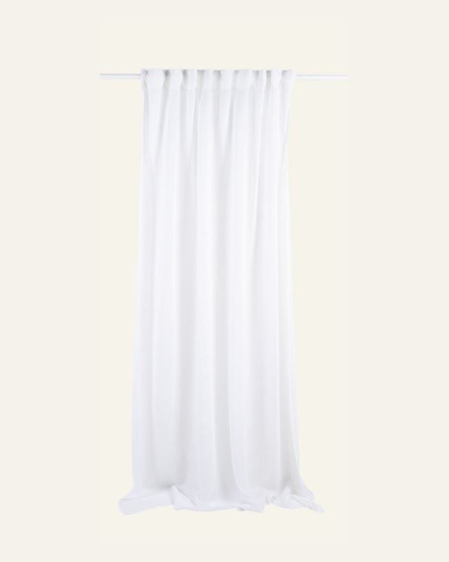 Pellavaverho valkoinen - 140x250 cm valkoinen - 1