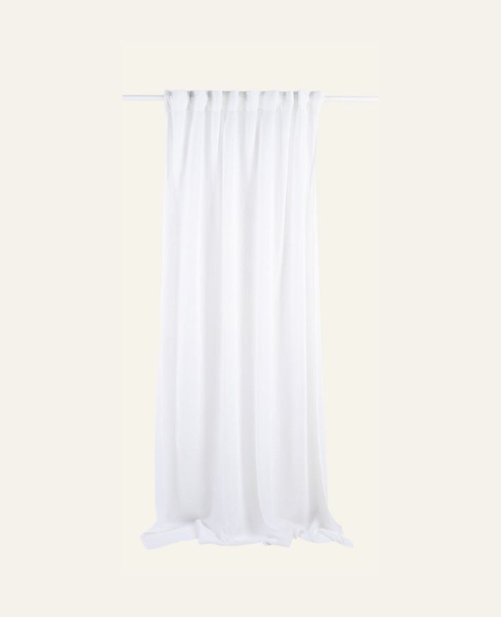 Pellavaverho valkoinen - 140x250 cm valkoinen - 1
