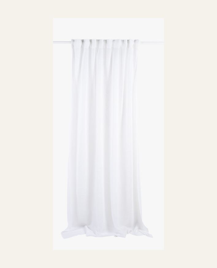 Pellavaverho valkoinen - 140x250 cm valkoinen - 1