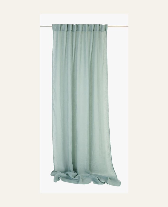Pellavaverho sumuinen sininen - 140x240 cm sumuinen sininen - 1