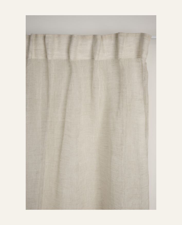 Pellavaverho luonnonväri - 140x250 cm luonnonväri - 1