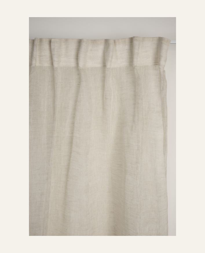 Pellavaverho luonnonväri - 140x250 cm luonnonväri - 1