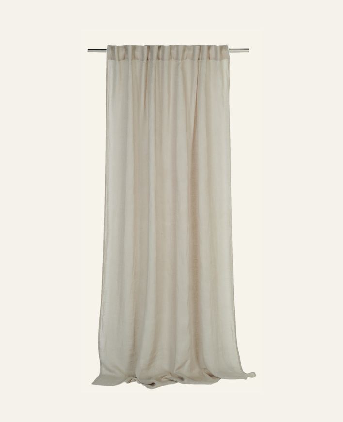 Pellavaverho tumma hiekka - 140x250 cm tumma hiekka - 1