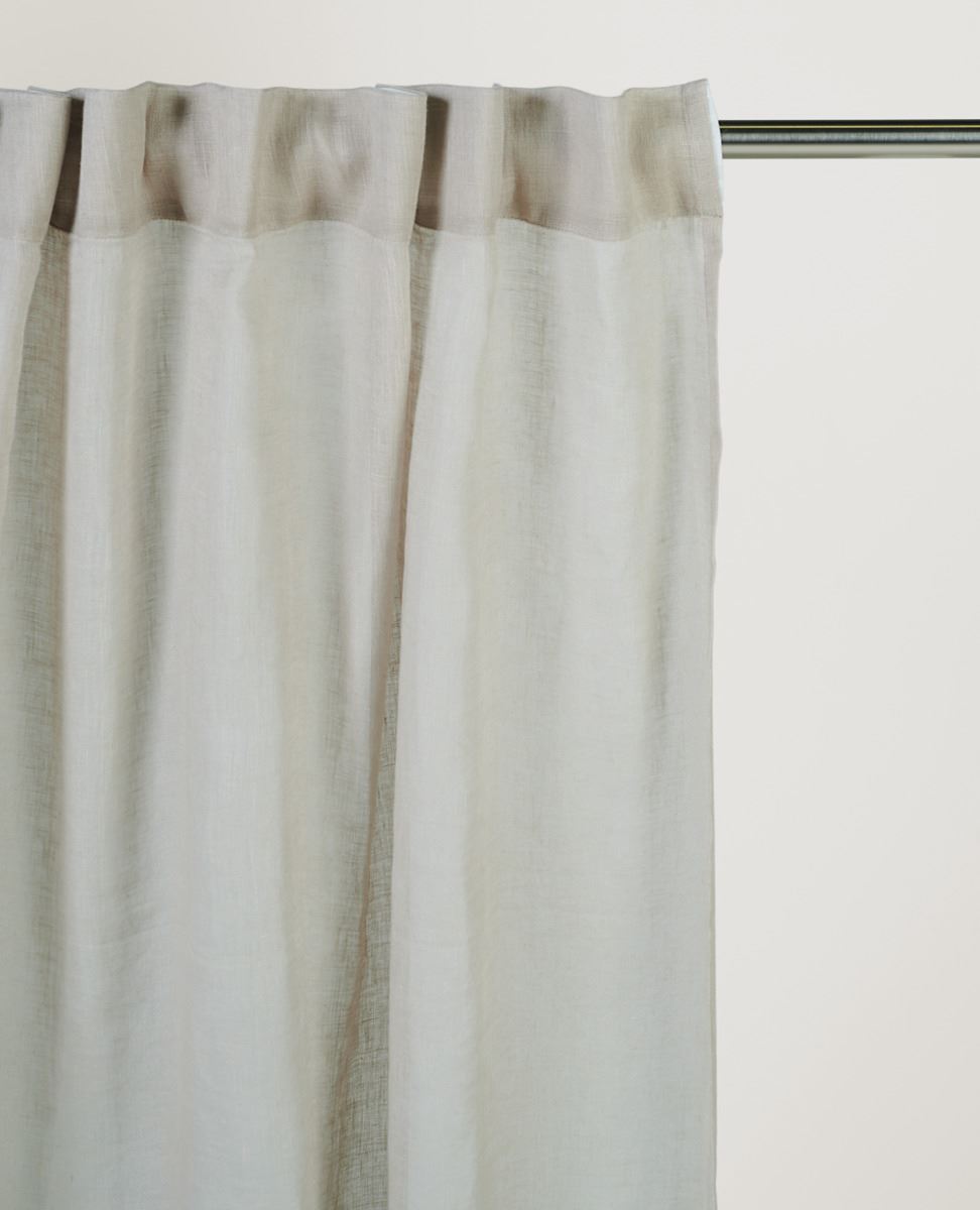 Pellavaverho tumma hiekka - 3