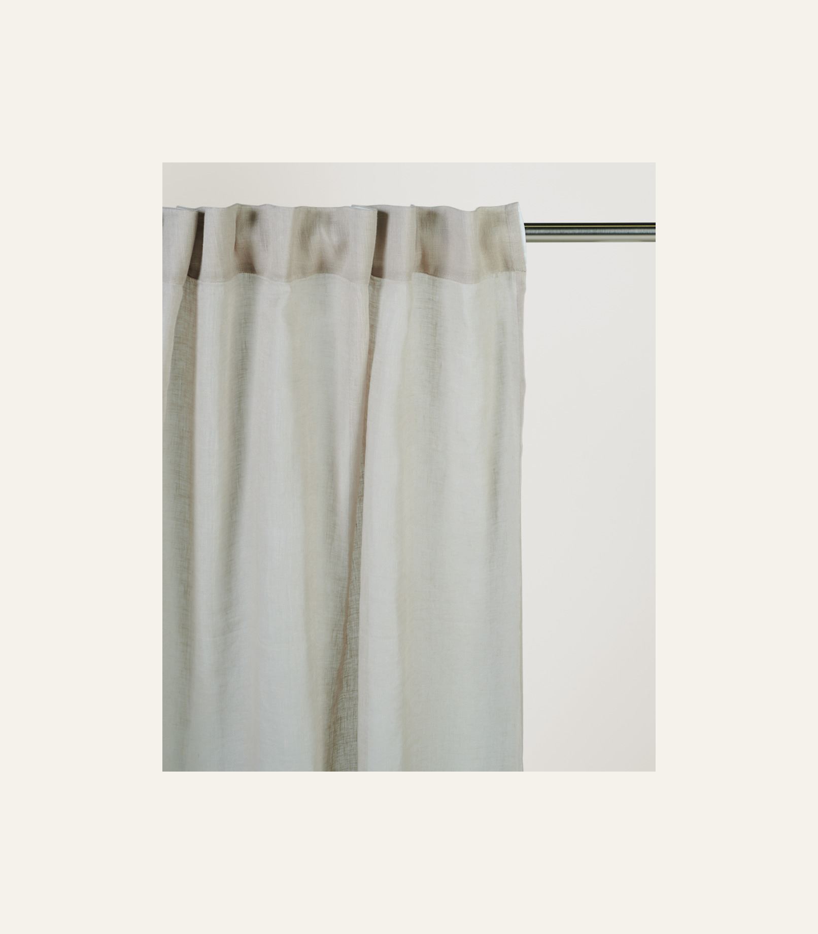 Pellavaverho tumma hiekka - 3