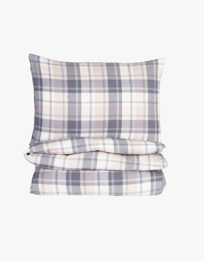 Pussilakanasetti lankavärjättyä puuvillaa moniväri/sininen - 150x210+50x60 cm moniväri/sininen - 1