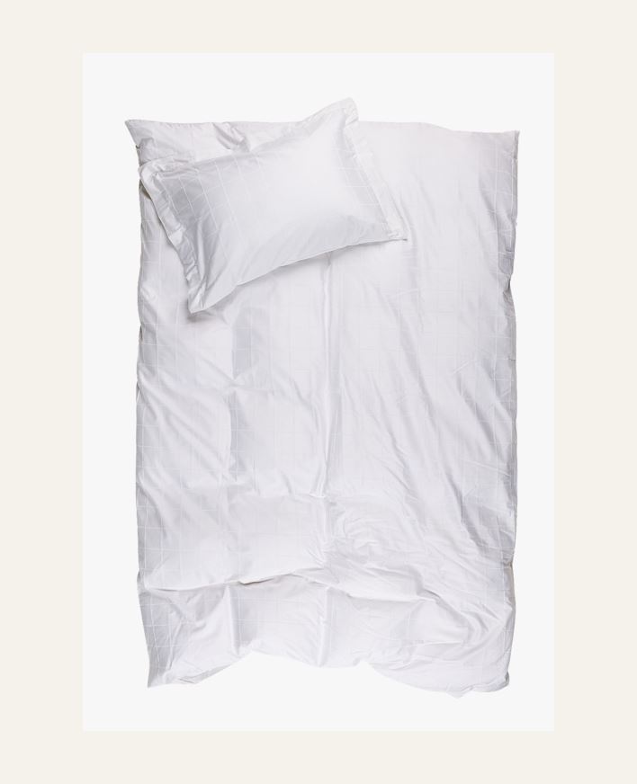 Pussilakanasetti satiinipuuvillaa valkoinen - 150x210 cm valkoinen - 1