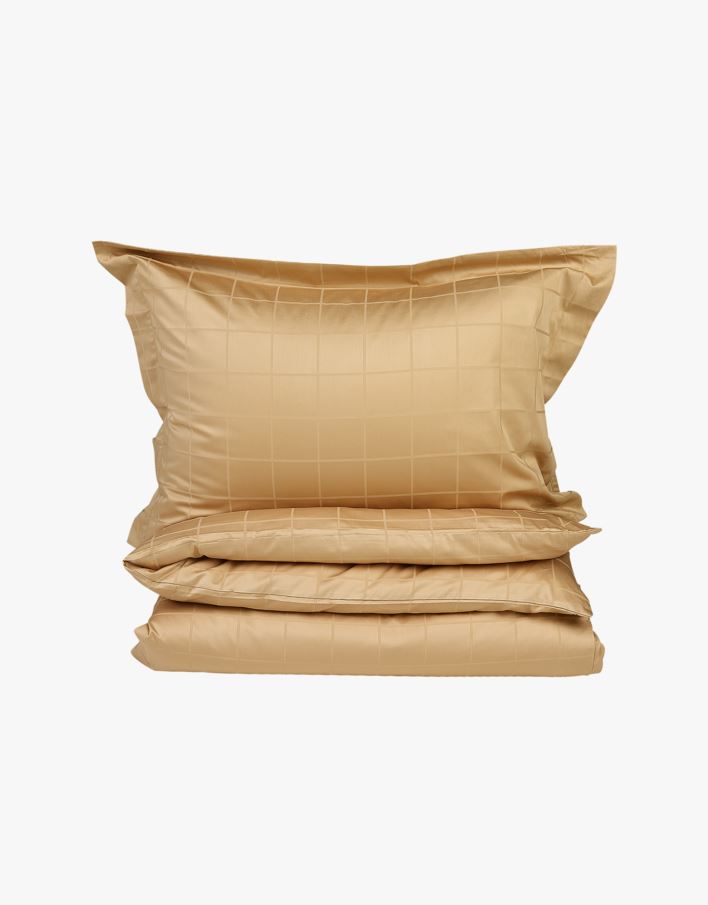 Pussilakanasetti satiinipuuvillaa okra - 150x210 cm okra - 1