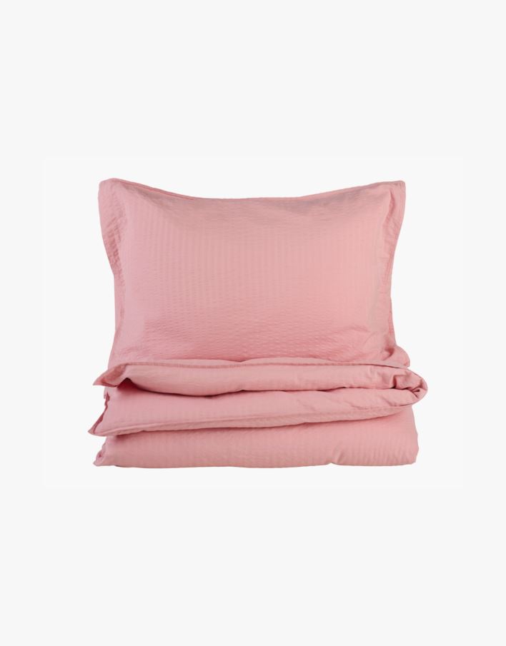 Pussilakanasetti kreppipuuvillaa puuteriroosa - 150x210 cm puuteriroosa - 1