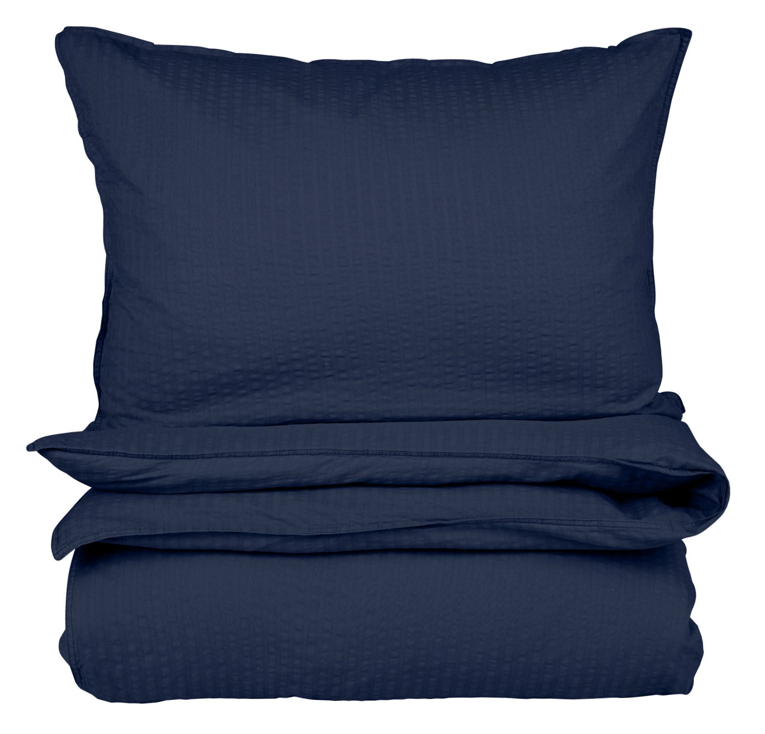 Pussilakanasetti kreppipuuvillaa tummansininen - 230x220 cm tummansininen - 1