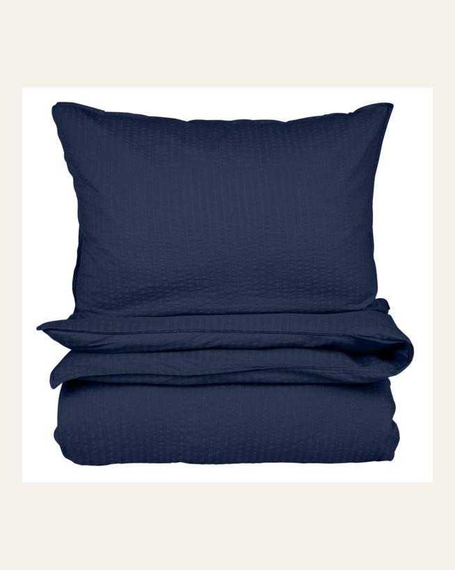 Pussilakanasetti kreppipuuvillaa tummansininen - 230x220 cm tummansininen - 1