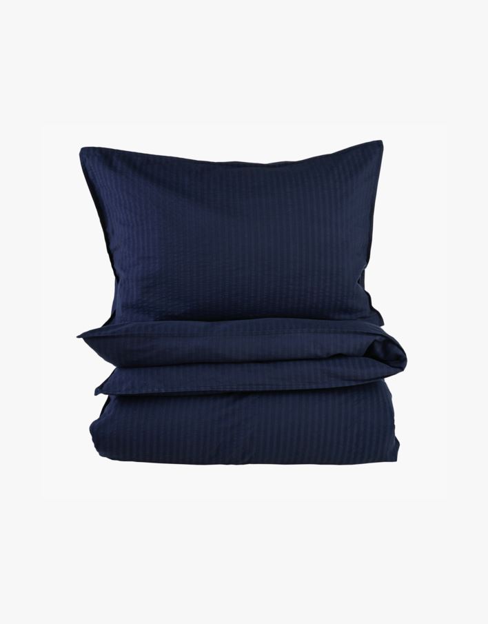 Pussilakanasetti kreppipuuvillaa tummansininen - 150x210 cm tummansininen - 1