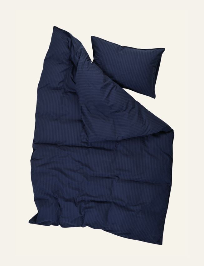 Pussilakanasetti kreppipuuvillaa tummansininen - 2