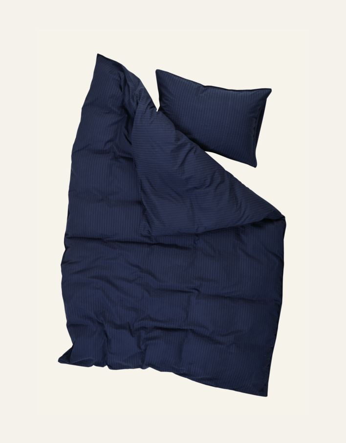 Pussilakanasetti kreppipuuvillaa tummansininen - 2