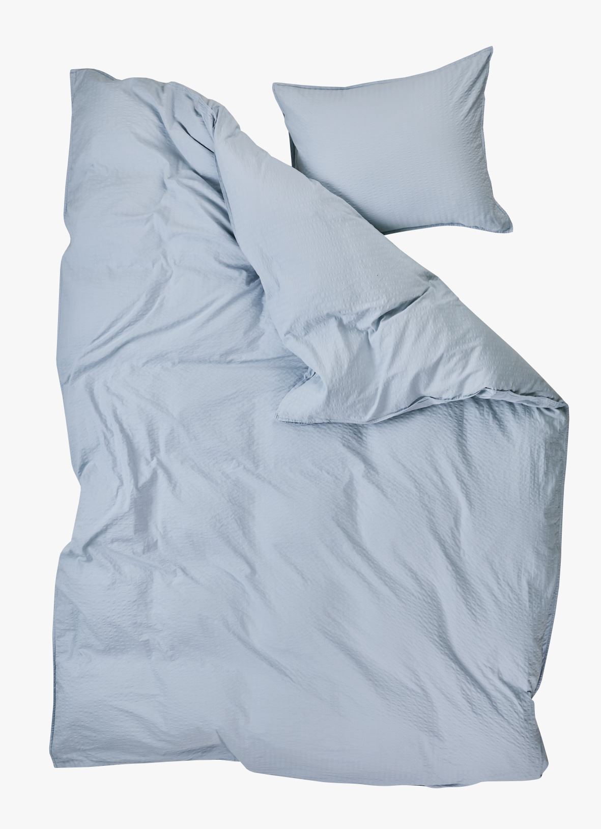 Pussilakanasetti kreppipuuvillaa taivaansininen - 3