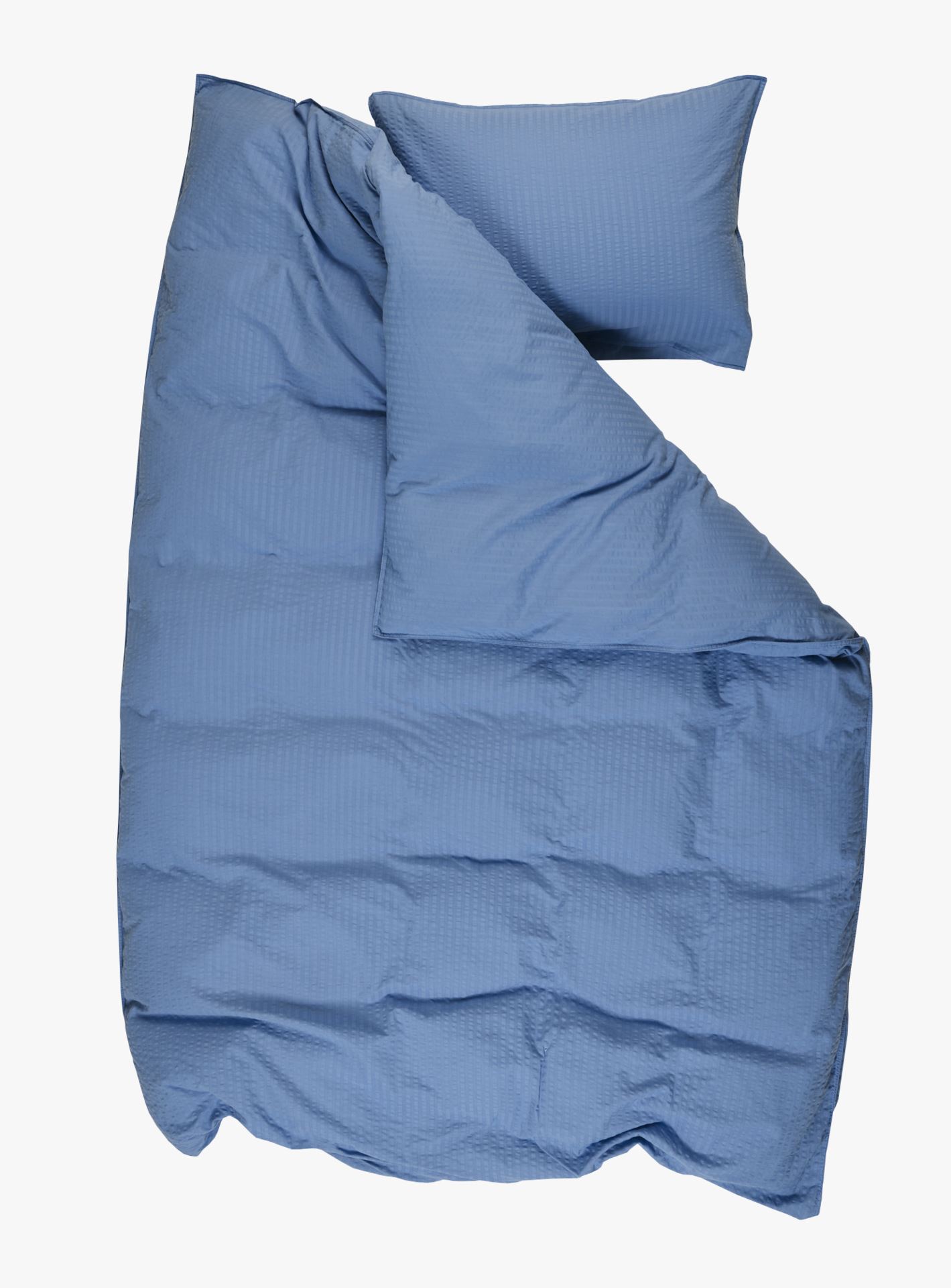 Pussilakanasetti kreppipuuvillaa sininen - 3