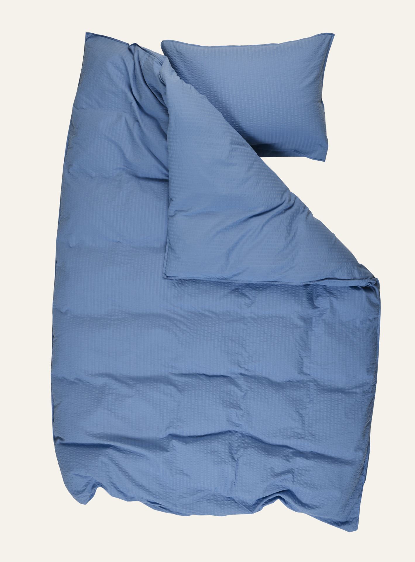 Pussilakanasetti kreppipuuvillaa sininen - 3