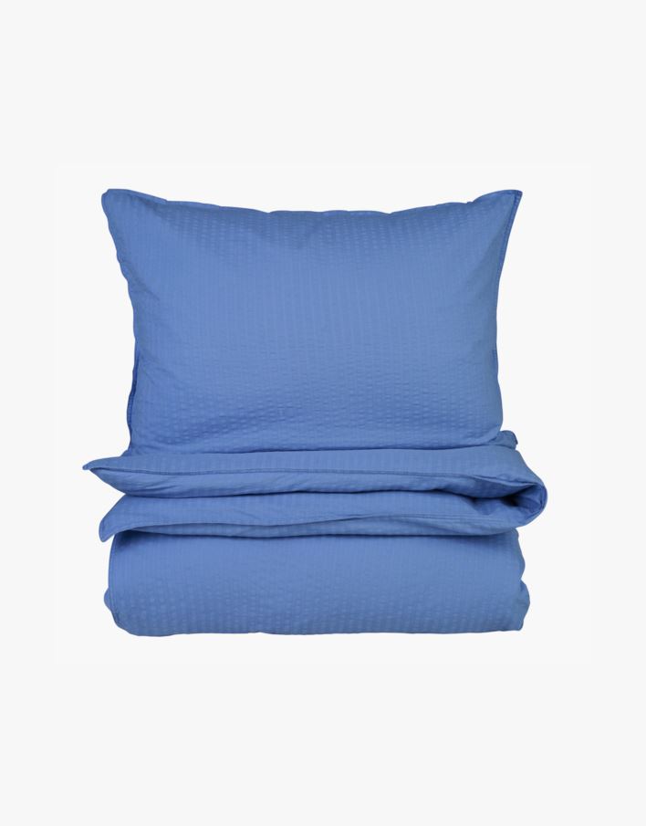 Pussilakanasetti kreppipuuvillaa sininen - 150x210 cm/50x60 cm sininen - 1