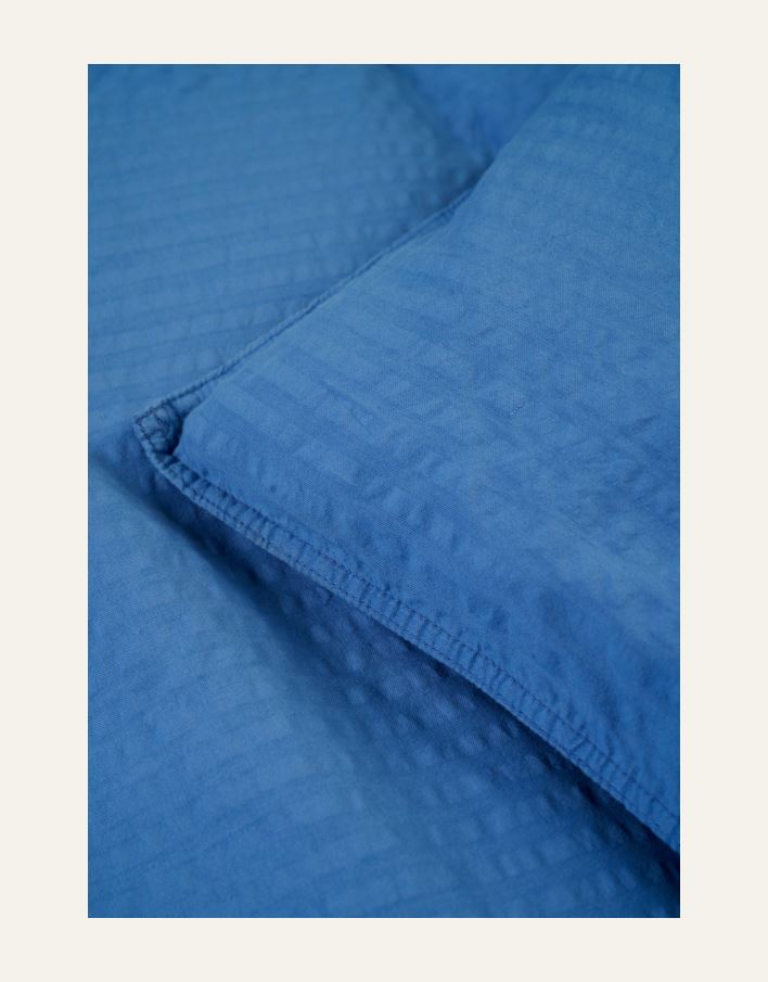 Pussilakanasetti kreppipuuvillaa sininen - 2