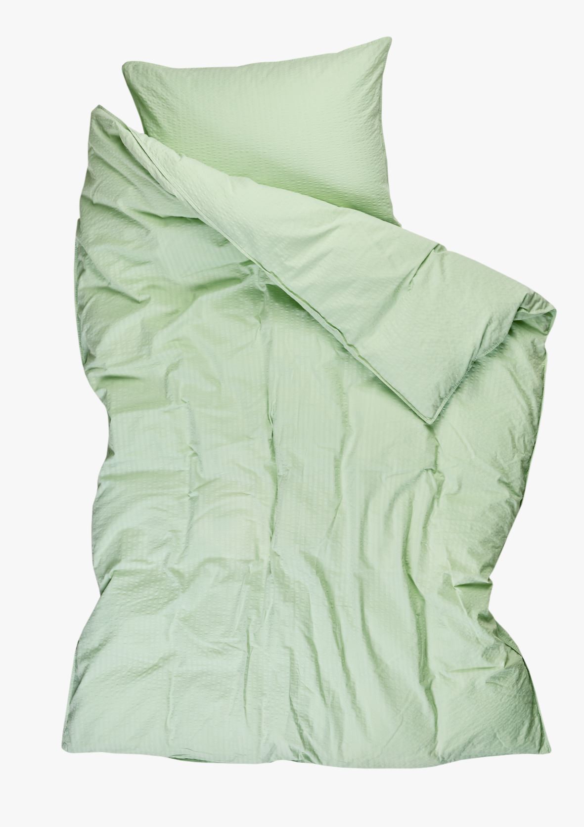 Pussilakanasetti kreppipuuvillaa vaaleanvihreä - 3