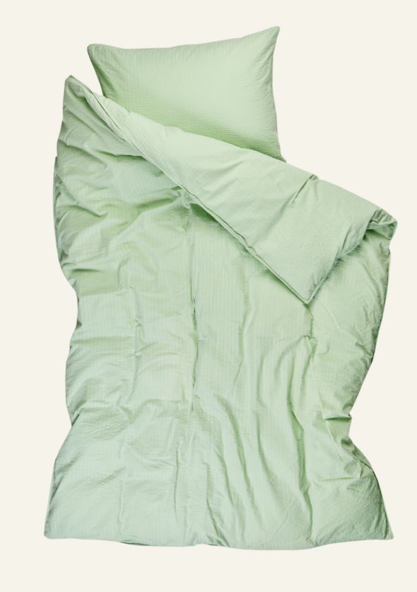 Pussilakanasetti kreppipuuvillaa vaaleanvihreä - 3