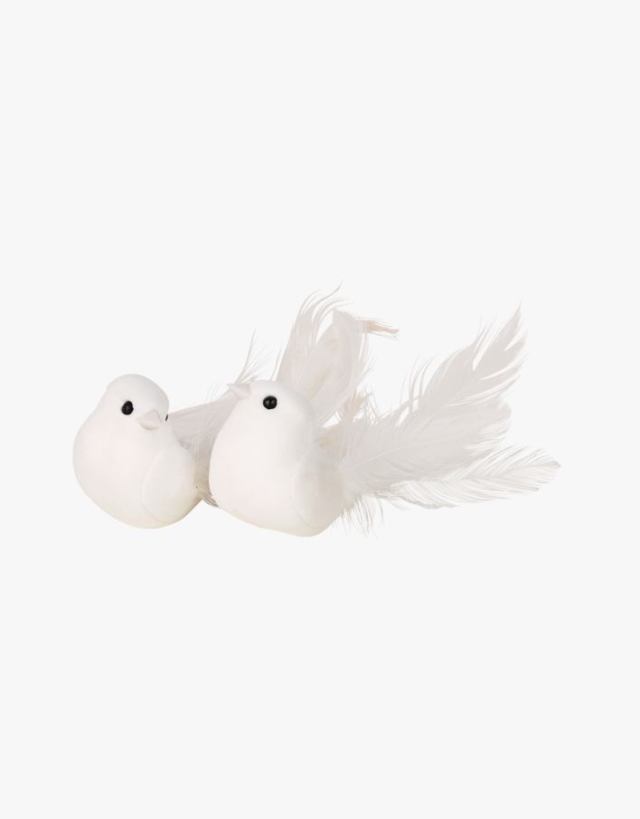 Birdy joulukuusenkoriste valkoinen - 8 cm valkoinen - 1