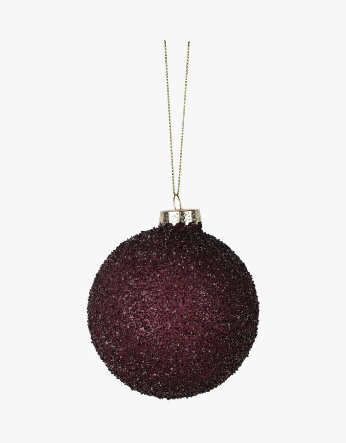 Glitter joulupallo viininpunainen - ø 8 cm viininpunainen - 1