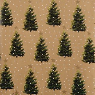 hemtex Christmas Tree lahjapaperi luonnonväri