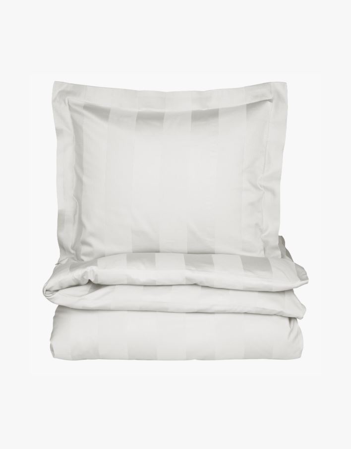 Pussilakanasetti satiinipuuvillaa luonnonvalkoinen - 150x210 cm luonnonvalkoinen - 1