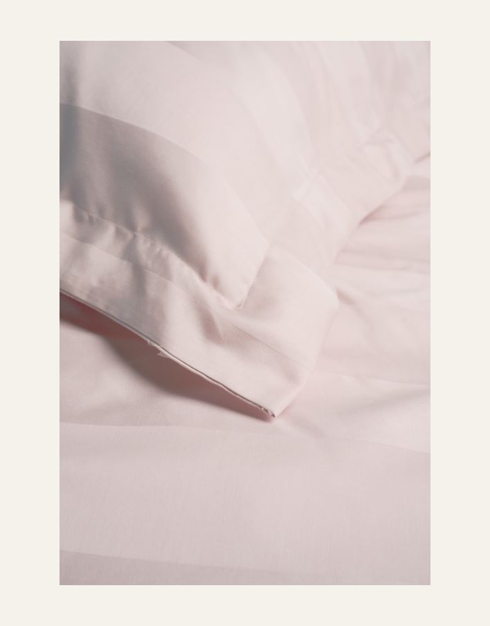 Pussilakanasetti satiinipuuvillaa puuteriroosa - 3