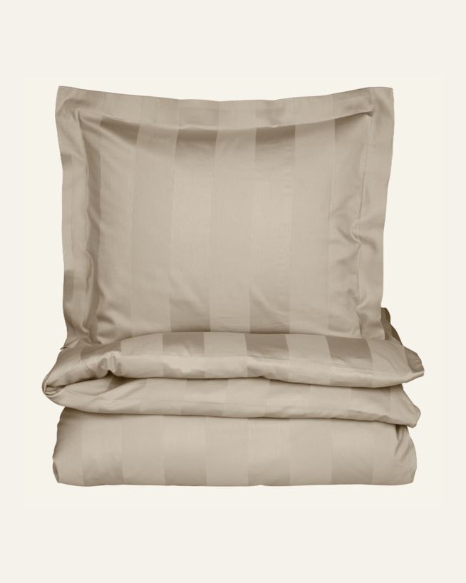 Pussilakanasetti satiinipuuvillaa vaalean beige - 150x210 cm vaalean beige - 1