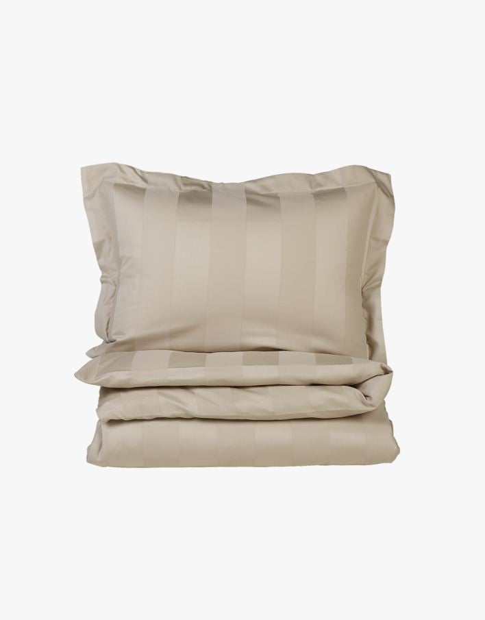 Pussilakanasetti satiinipuuvillaa vaalean beige - 150x210 cm vaalean beige - 1