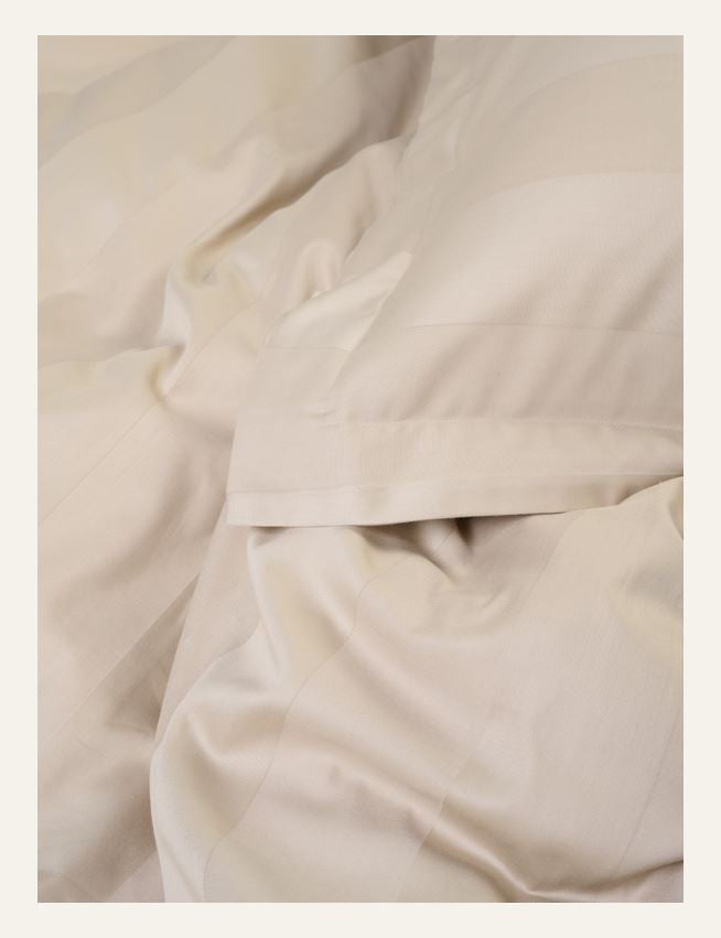 Pussilakanasetti satiinipuuvillaa vaalean beige - 2