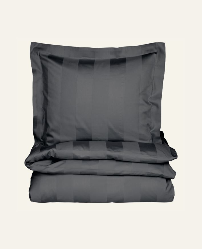 Pussilakanasetti satiinipuuvillaa harmaa - 150x210 cm harmaa - 1