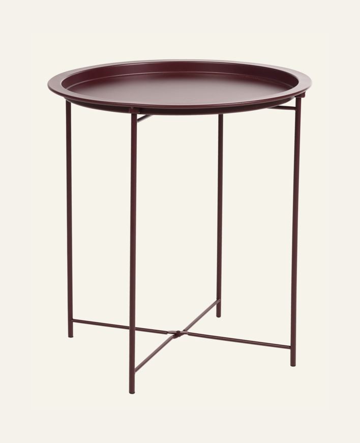 Pöytä viininpunainen - ø47 cm viininpunainen - 1
