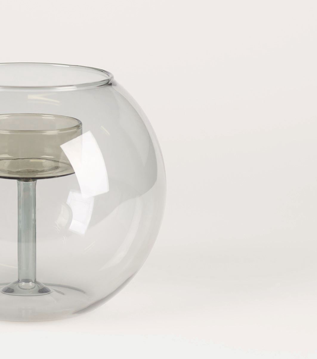 Kynttilälyhty tummanharmaa - 4